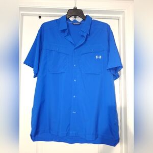 Under Armour Men's Bright Blue Button-Down Shirt